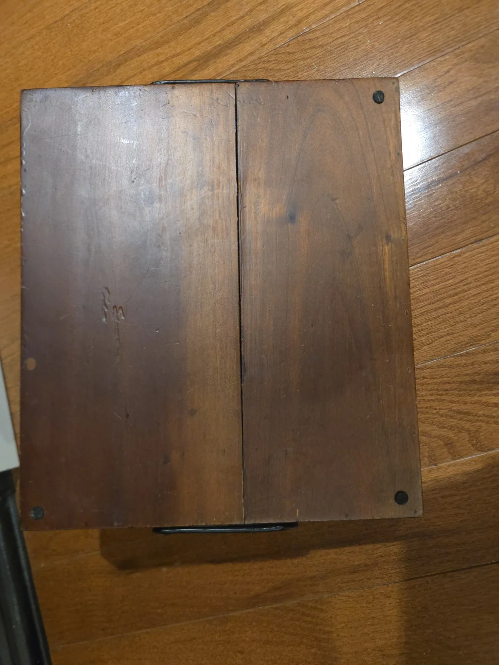 Farmhouse Style Wood & Metal Serving Tray w/ Black Swing Handle, Rooster Accent